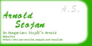 arnold stojan business card